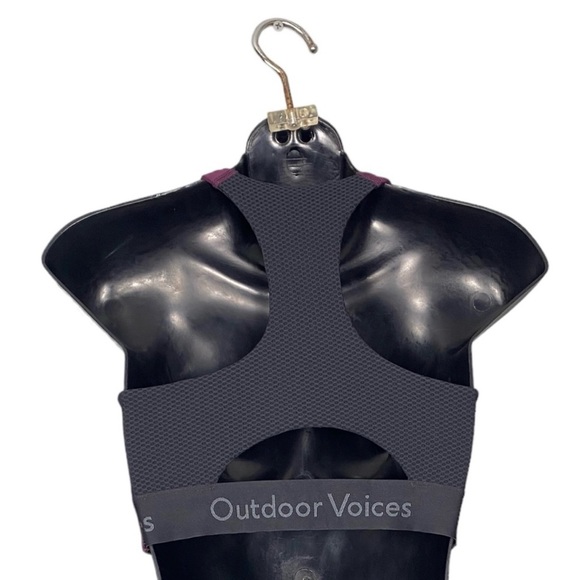 Outdoor Voices Doing Things Bra In Eggplant Purple Size Small - Picture 2 of 5